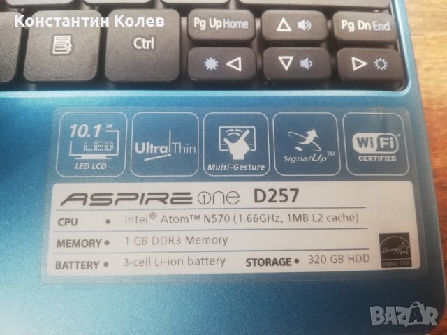 Лаптоп Acer Aspire One D257, снимка 2 - Лаптопи за дома - 43897923