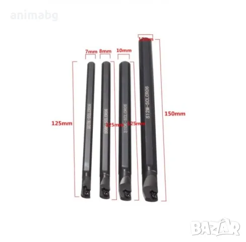 ANIMABG Комплект стругарски ножове, 7/8/10/12mm с 10бр., CCMT 0602 пластини, 4 броя, снимка 4 - Други инструменти - 50165338