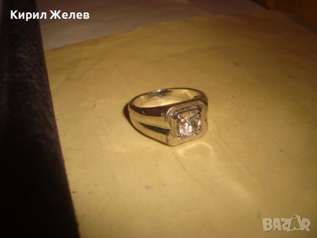 МНОГО КРАСИВ СТИЛЕН ПОСРЕБРЕН МОДЕН АРТ ПРЪСТЕН с ГОЛЯМ ЮВЕЛИРНО ФАСЕТИРАН ЦИРКОН 27616, снимка 7 - Пръстени - 37463875