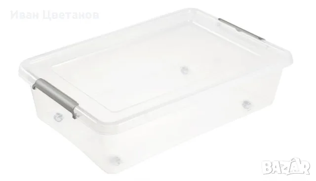 Кутия за съхранение, Keeeper Lars, 29 L, 58 x 39 x 16 cm, с колела и капак