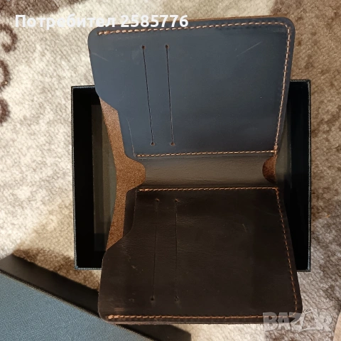Кожен портфейл , снимка 3 - Портфейли, портмонета - 53284930