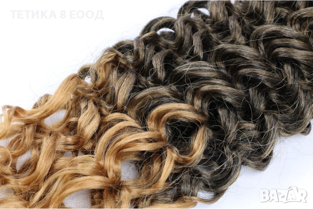 Хавайски къдрици, екстеншъни за коса, 50 см, синтетика, снимка 8 - Аксесоари за коса - 52334391