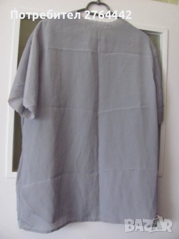 Копринена сива блуза М/Л размер, снимка 5 - Други - 36957334