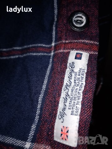 SuperDry, Оригинална Зимна Мъжка Риза, Размер М. Код 1888, снимка 9 - Ризи - 38135226