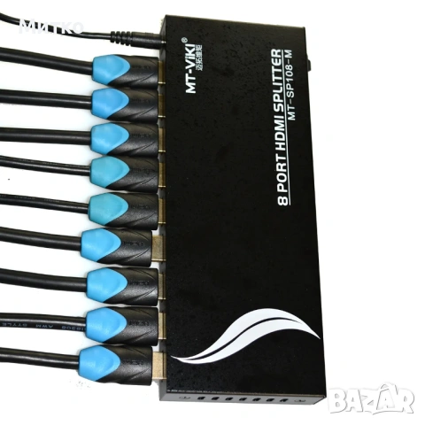 HDMI сплитер 1 вход 8 изхода 4K 30Hz, снимка 3 - Други - 53512612