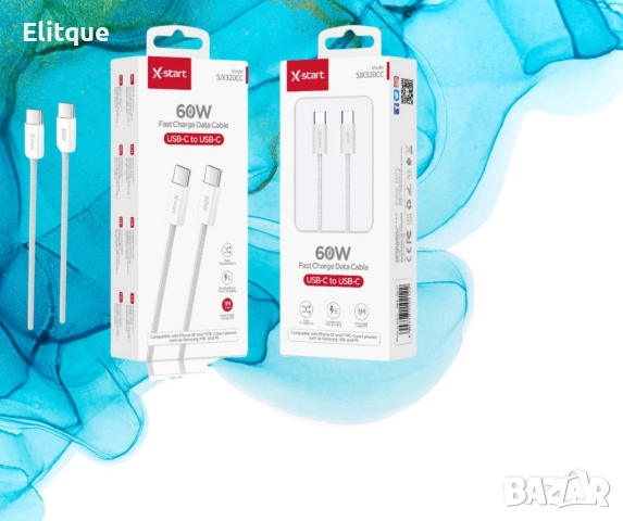 Кабел за бързо зареждане, SJX320CC ,USB-C to USB-C, снимка 5 - Кабели и адаптери - 52840082