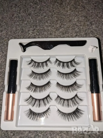  Комплект HZS248 – 5 чифта магнитни изкуствени мигли с очна линия 