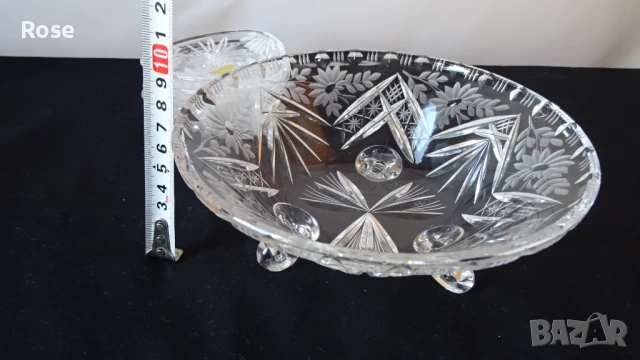 Винтидж  Ges Sechn BLEIKRISTALL Gepresst Оловен кристал от Германия. , снимка 3 - Сервизи - 51425265