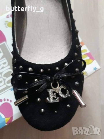 ENRICO COVERI оригинални черни обувки/балеринки от естествена кожа, снимка 4 - Детски обувки - 33118978