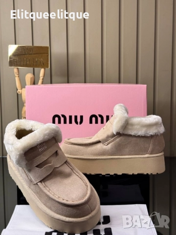 дамски боти с пух miu miu, снимка 6 - Дамски боти - 52225554