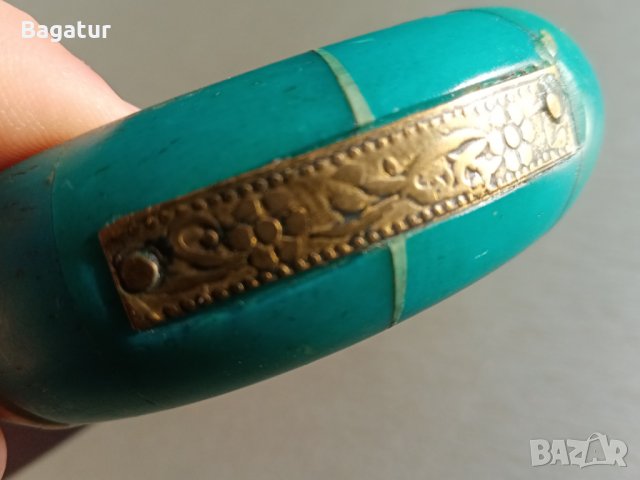 Възрожденски накит,19в,османска гривна,бронз, едра,от на баба чеиза голяма , снимка 5 - Антикварни и старинни предмети - 35469390