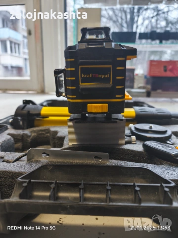 КRAFTROYAL 4D ЛАЗЕРЕН НИВЕЛИР С 16 ЛИНИИ 4РИ ТОЧКОВ, снимка 3 - Други инструменти - 53175152