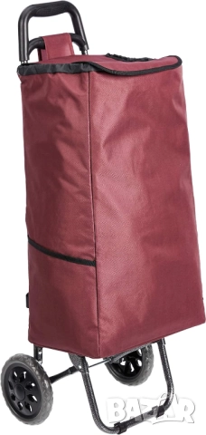 Пазарска Количка Amazon Basics B07VVPYTL1 – Лека, Сгъваема, Здрава, Червена!