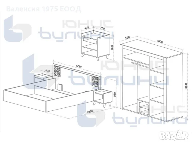 Спален комплект Сахара, снимка 3 - Спални и легла - 49179121