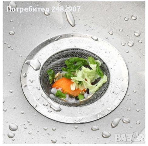 Стоманена цедка за мивка, снимка 2 - Аксесоари за кухня - 44016094