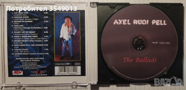 Неофициални cd / цд дискове - нови - Axel Rudi Pell - The Ballads vol.1 - vol.6, снимка 16 - CD дискове - 53295575