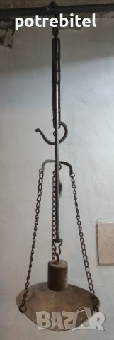 Османски кантар с топуз и паланза - разграфен до 75 кг., снимка 1 - Антикварни и старинни предмети - 42932704