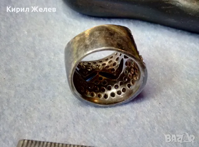 ФЕШЪН СКЪПОЦЕНЕН СРЕБЪРЕН ПРЪСТЕН МАТИРАНО СРЕБРО 925 ИНКРУСТИРАН с ИСКРЯЩИ ФАСЕТИРАНИ ЦИРКОНИ 25217, снимка 9 - Пръстени - 49273159