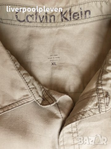 👉Разпродажба!Ленена Calvin Klein Original ХL, снимка 6 - Ризи - 33390634