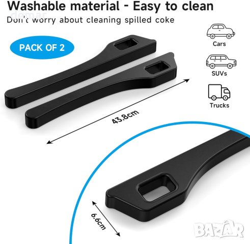 Givifive Комплект за запълване на празнината между седалката и конзолата – 2 бр, черни, снимка 6 - Аксесоари и консумативи - 43020362