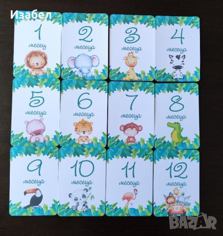 Карти за отбелязване на месеците, снимка 3 - Карти за игра - 43951561