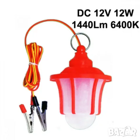 LED крушка с щипки 1440LM 6400K 12V 12W, снимка 1 - Лед осветление - 49471038