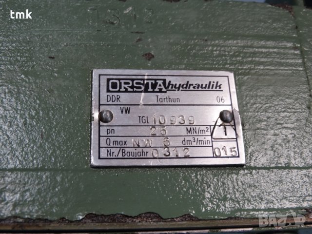 хидравличен разпределител ORSTA TGL 10939, снимка 3 - Резервни части за машини - 28672912