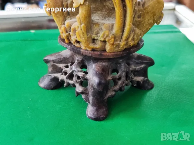 Статуетка цветя от сапунен камък, снимка 4 - Антикварни и старинни предмети - 50204552