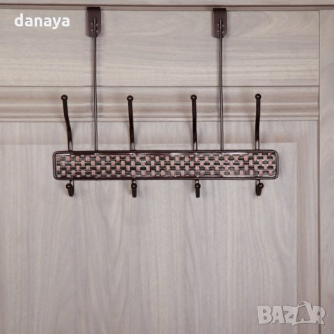 2532 Закачалка за врата с 8 куки за закачане закачалка за дрехи и аксесоари