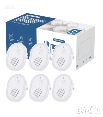 Ултразвуков уред за вредители Aparatoo, пакет от 6 броя