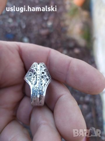 Много стар сребърен пръстен, снимка 2 - Антикварни и старинни предмети - 52772474