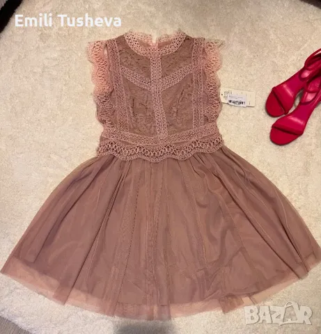 Стилна къса рокля. , снимка 2 - Рокли - 48256570