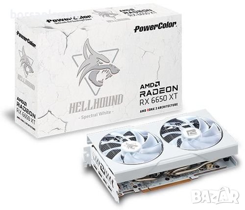 Powercolor Radeon RX6650 XT Hellhound Spectral White Promo May, снимка 1