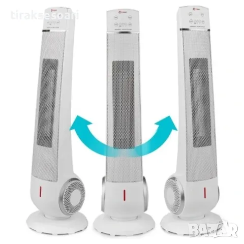 Вентилаторна печка FORCEKRAFT 2200W с керамичен нагревател и дисплей, снимка 2 - Отоплителни печки - 48326775