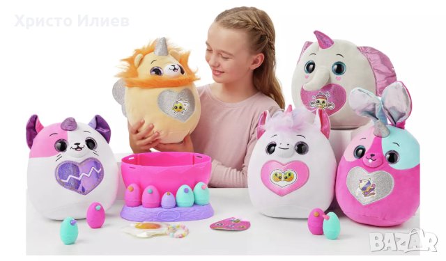 Плюшена играчка Рейнбоукорнс Rainbowcorns Eggzania с 20 изненади Голямо яйце Zuru, снимка 4 - Плюшени играчки - 43482043