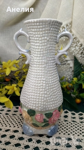 Ваза седеф с 2 дръжки, снимка 3 - Вази - 51638521