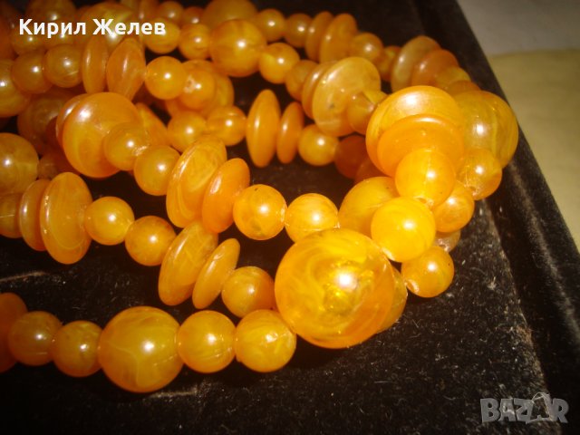 СТАРА КЕХЛИБАРЕНА ОГЪРЛИЦА ТОПЕН КЕХЛИБАР КАТАЛИН 23570, снимка 7 - Антикварни и старинни предмети - 33343777