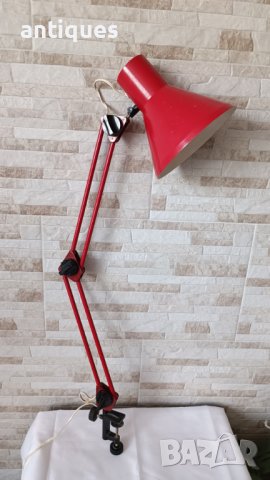 Работна настолна лампа с подвижни рамена -  №1  - индустриална - Антика, снимка 6 - Антикварни и старинни предмети - 43213427