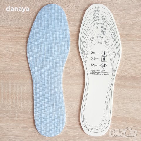 1514 Антибактериалнаи стелки за обувки унисекс синтетичен лен 36-46 номер, снимка 2 - Други - 29017218