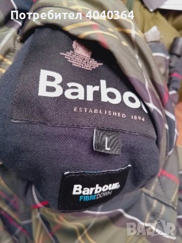 Barbour с 2лица,с гъши пух Л размер , снимка 8 - Якета - 48087275