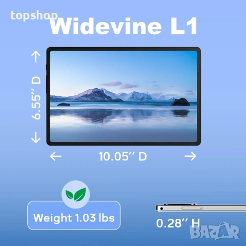 НОВ 2-в-1 Таблет-Лаптоп 10" MIRGAMO – Android 14 – 22GB RAM / 128GB – Full HD – Netflix HD, снимка 4 - Таблети - 53407708