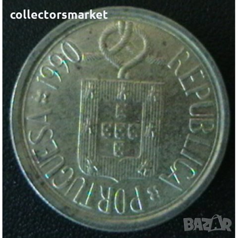 5 ескудо 1990, Португалия, снимка 2 - Нумизматика и бонистика - 32810858