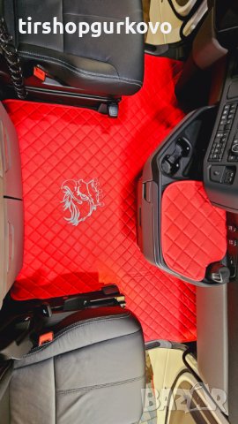 Кожени стелки за камиони с бродерия за SCANIA S екокожа, снимка 5 - Аксесоари и консумативи - 43981362