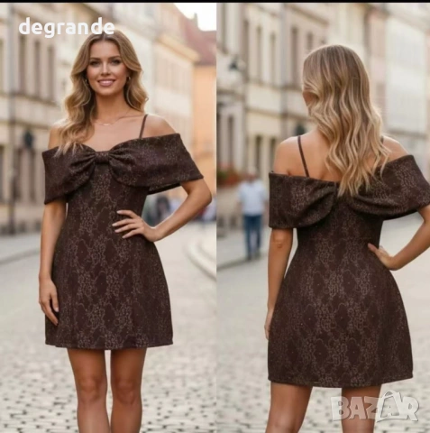 Кокетна Дамска рокля с Панделка , снимка 2 - Рокли - 53040539