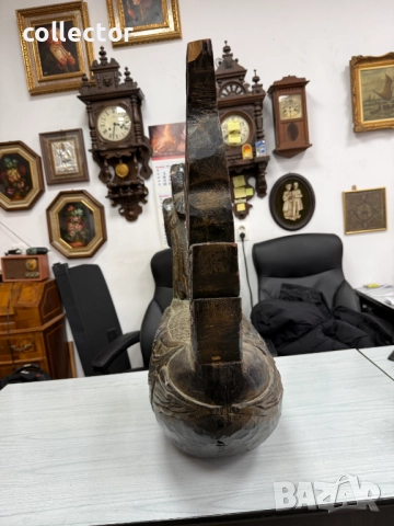 Дървена скулптура / дърворезба / фигура на птицата Хинта №7782, снимка 10 - Антикварни и старинни предмети - 52881471