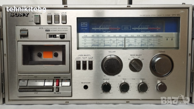 ⭐⭐⭐SONY CFS-88L⭐⭐⭐ Голям ретро радиокасетофон (буумбокс) от началото на 80-те години, снимка 3 - Радиокасетофони, транзистори - 52324888