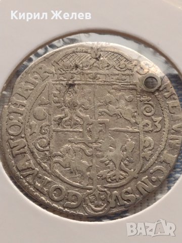 Сребърна монета Орт 1623г. Сигизмунд трети ПОЛША 13694, снимка 8 - Нумизматика и бонистика - 42999711