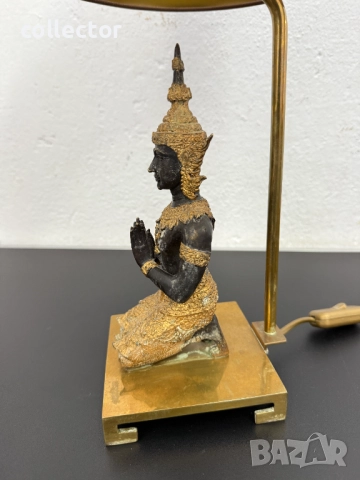 Тайландска бронзова лампа Тепаном - Thepanom №7770, снимка 8 - Антикварни и старинни предмети - 52839283