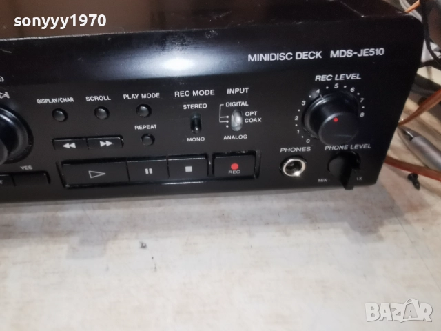 SONY MDS-JE510 MINIDISC DECK-ВНОС SWISS 2012251803, снимка 7 - Декове - 52859305