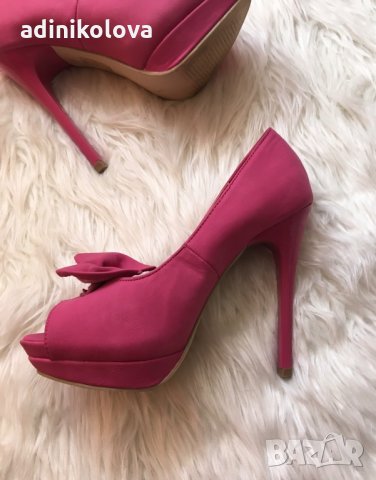 Розови обувки, снимка 2 - Дамски обувки на ток - 25594128